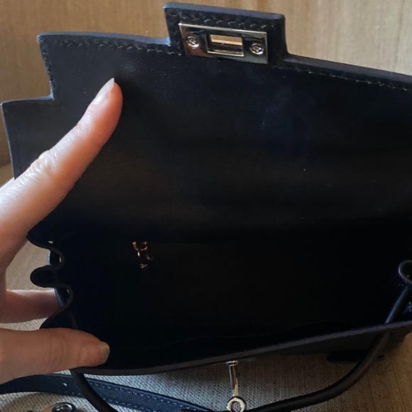 RESERVED FOR TIFF 20cm black brown leather mini doll picto idolle  handbag - Picture 12 of 14